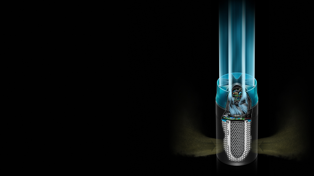 O kit silenciador em forma de estrela no purificador compacto Dyson HushJet.